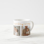 Moderne collage foto's & Happy Thanksgiving Espresso Kop (Voorkant rechts)