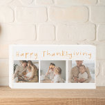 Moderne collage foto's & Happy Thanksgiving Houten Kist Print<br><div class="desc">Moderne collage foto's & Happy Thanksgiving</div>