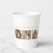 Moderne collage foto's & Happy Thanksgiving Papieren Bekers (Achterkant)