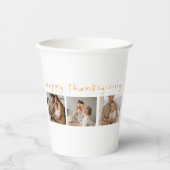 Moderne collage foto's & Happy Thanksgiving Papieren Bekers (Voorkant)