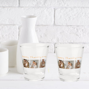 Moderne collage foto's & Happy Thanksgiving Shot Glas