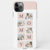 Moderne collage foto's & pastel roze mammie Gift iPhone Hoesje (Achterkant)
