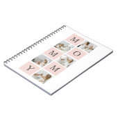 Moderne collage foto's & pastel roze mammie Gift Notitieboek (Linkerzijde)