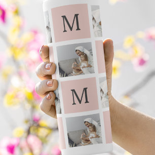 Moderne collage foto's & pastel roze mammie Gift Thermosbeker
