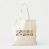 Moderne collage foto's & pastel roze mammie Gift Tote Bag (Voorkant)