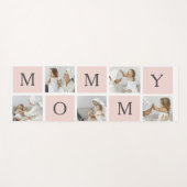 Moderne collage foto's & pastel roze mammie Gift Yogamat (Voorkant (horizontaal))
