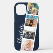 Moderne collage foto's raster voor 4 foto's op mar Case-Mate iPhone case (Achterkant)