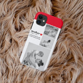 Moderne collage foto's & tekst rood hart moedercad Case-Mate iPhone case