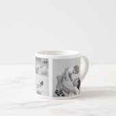 Moderne collage foto's & tekst rood hart moedercad espresso kop (Voorkant rechts)