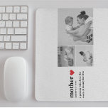 Moderne collage foto's & tekst rood hart moedercad muismat<br><div class="desc">De moderne collage foto en sms-roodhardegave is een prachtig en uniek cadeau dat elke moeder graag zou ontvangen. Dit geschenk is een gepersonaliseerd kunstwerk dat favoriete foto's en levendige boodschappen combineert met creëer een één-van-een-aardig keepname. Het moderne ontwerp van de collage is zeker een aanvulling op elke home decor-stijl, en...</div>
