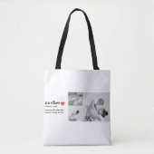 Moderne collage foto's & tekst rood hart moedercad tote bag (Voorkant)