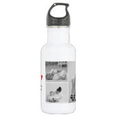 Moderne collage foto's & tekst rood hart moedercad waterfles  (Voorkant)