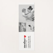 Moderne collage foto's & tekst rood hart moedercad yogamat (Voorkant)