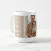 Moderne collage foto's & we houden van papa-cadeau koffiemok (Voorkant links)