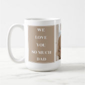 Moderne collage foto's & we houden van papa-cadeau koffiemok (Links)