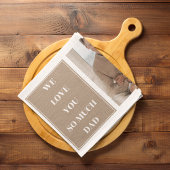 Moderne collage foto's & we houden van papa-cadeau theedoek