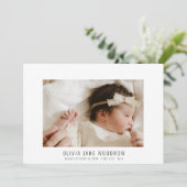 Moderne collage geboortekaartje voor babymeisje (Staand voorkant)