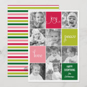 Moderne Collage Holiday-fotokaarten Feestdagenkaart (Voorkant / Achterkant)