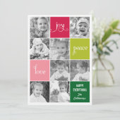 Moderne Collage Holiday-fotokaarten Feestdagenkaart (Staand voorkant)