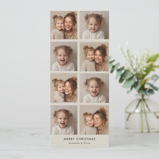 Moderne Collage Kerstfoto | Minimalistisch  (Staand voorkant)