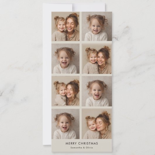 Moderne Collage Kerstfoto | Minimalistisch  (Voorkant)