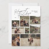 Moderne Collage Kerstmis 8 Foto Gelukkigst Feestdagenkaart (Voorkant)