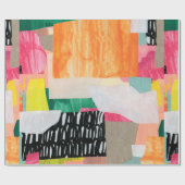 Moderne collage kunst. Gemengde media op canvas. C Cadeaupapier (Vlak)