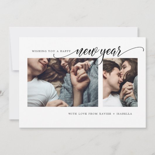Moderne Collage Nieuwjaarsfeestdag Feestdagenkaart (Voorkant)
