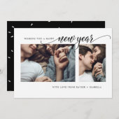 Moderne Collage Nieuwjaarsfeestdag Feestdagenkaart (Voorkant / Achterkant)