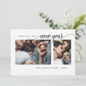 Moderne Collage Nieuwjaarsfeestdag Feestdagenkaart (Staand voorkant)