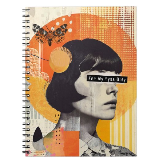 moderne collage | notitieboek "For My Eyes Only" (Voorkant)