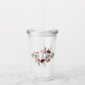 Moderne Collage Photo Flowers Lijst Best mam Gift Acryl Drinkbeker (Voorkant)