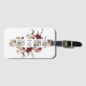 Moderne Collage Photo Flowers Lijst Best mam Gift Bagagelabel (Voorkant (horizontaal))