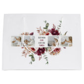 Moderne Collage Photo Flowers Lijst Best mam Gift Groot Cadeauzakje (Voorkant)