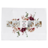 Moderne Collage Photo Flowers Lijst Best mam Gift Groot Cadeauzakje (Achterkant)