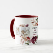 Moderne Collage Photo Flowers Lijst Best mam Gift Mok (Voorkant links)