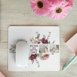 Moderne Collage Photo Flowers Lijst Best mam Gift Muismat<br><div class="desc">Deze moderne collage foto bevat mooie bloemen die in een ruw lijst zijn geordend, waardoor het het perfecte geschenk is voor een speciale moeder in je leven. De unieke en gepersonaliseerde aanraking van een collage foto vangt herinneringen en momenten samen, die het een bedachtzame en hartverwarmende manier maken om de...</div>