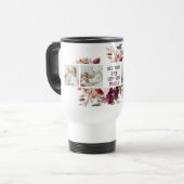 Moderne Collage Photo Flowers Lijst Best mam Gift Reisbeker (Voorkant links)