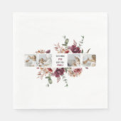 Moderne Collage Photo Flowers Lijst Best mam Gift Servet (Voorkant)