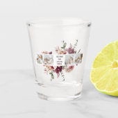 Moderne Collage Photo Flowers Lijst Best mam Gift Shot Glas (Voorkant)