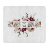 Moderne Collage Photo Flowers Lijst Best mam Gift Snijplank (Voorkant)