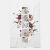 Moderne Collage Photo Flowers Lijst Best mam Gift Theedoek (Verticaal)