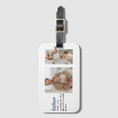 Moderne Collage Photo Happy Fathers Day Gift Bagagelabel (Voorkant (verticaal))