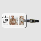 Moderne Collage Photo Happy Fathers Day Gift Bagagelabel (Voorkant (horizontaal))