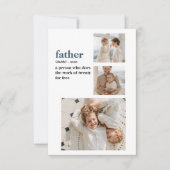 Moderne Collage Photo Happy Fathers Day Gift Bedankkaart (Voorkant)