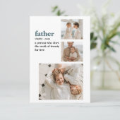 Moderne Collage Photo Happy Fathers Day Gift Bedankkaart (Staand voorkant)