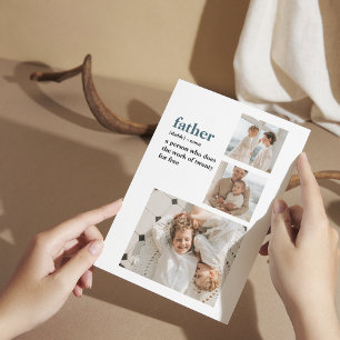 Moderne Collage Photo Happy Fathers Day Gift Bedankkaart