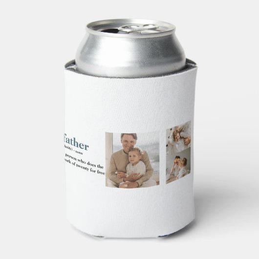 Moderne Collage Photo Happy Fathers Day Gift Blikjeskoeler (Blikje Voorkant)