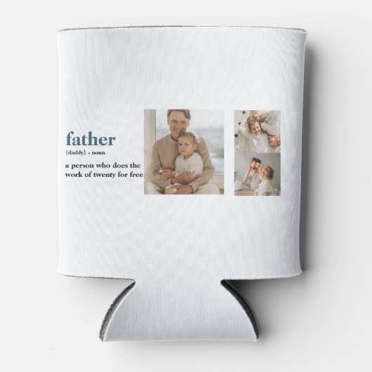 Moderne Collage Photo Happy Fathers Day Gift Blikjeskoeler (Voorkant)