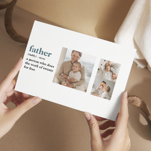 Moderne Collage Photo Happy Fathers Day Gift Briefkaart